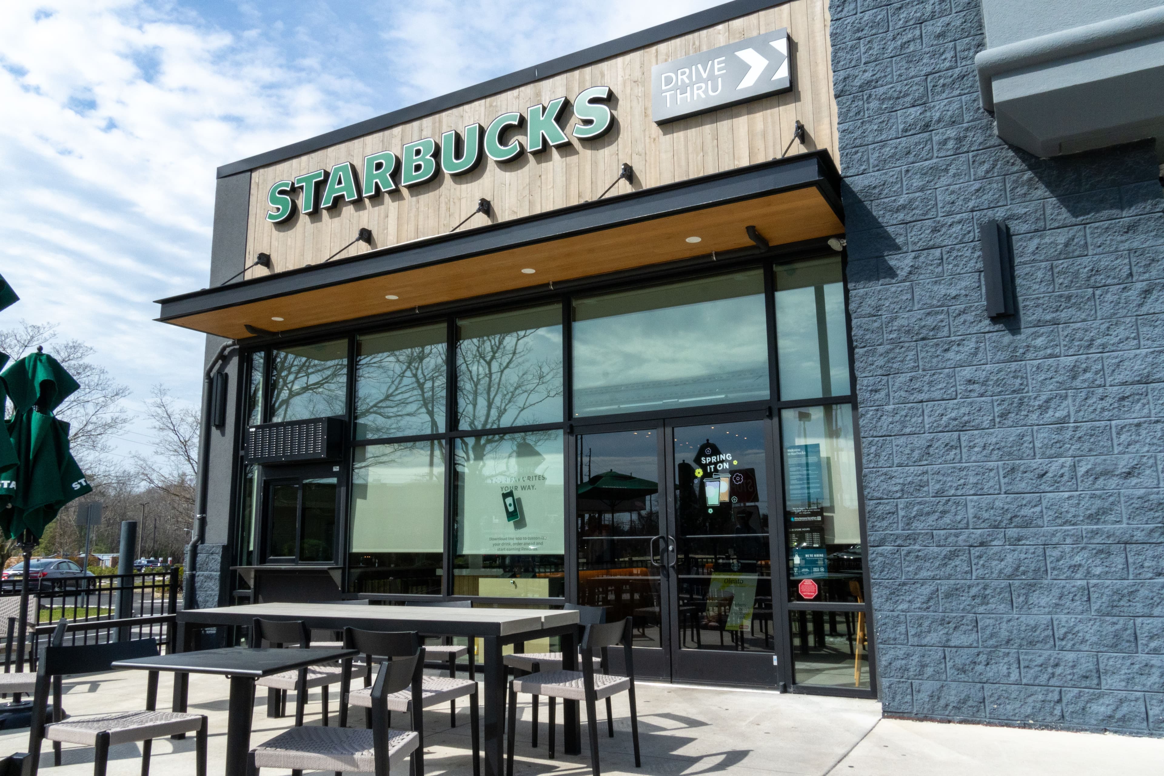Starbucks commercial storefront windows