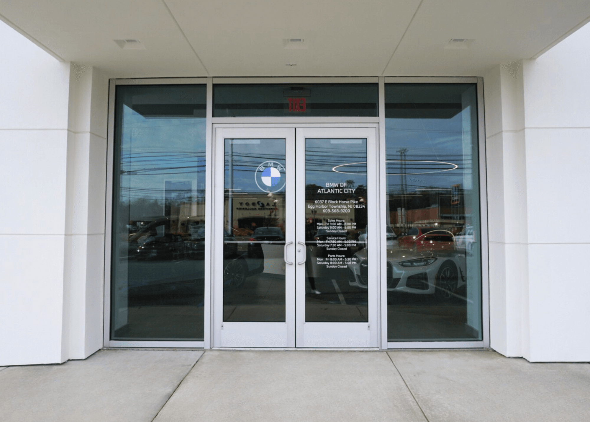 BMW commercial storefront windows